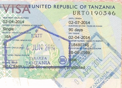 Visa requirements for Tanzania
